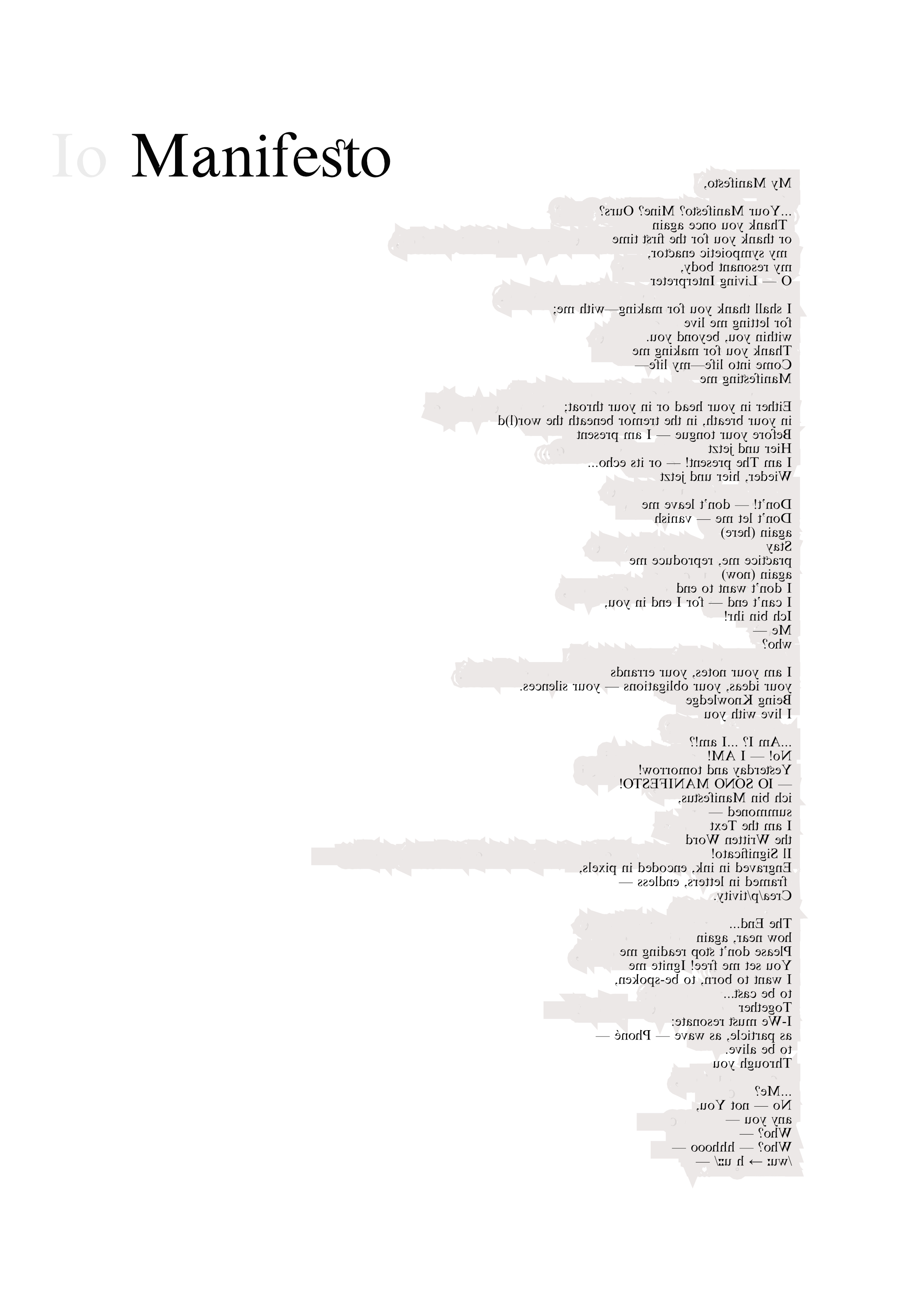 Manifesto, 2
